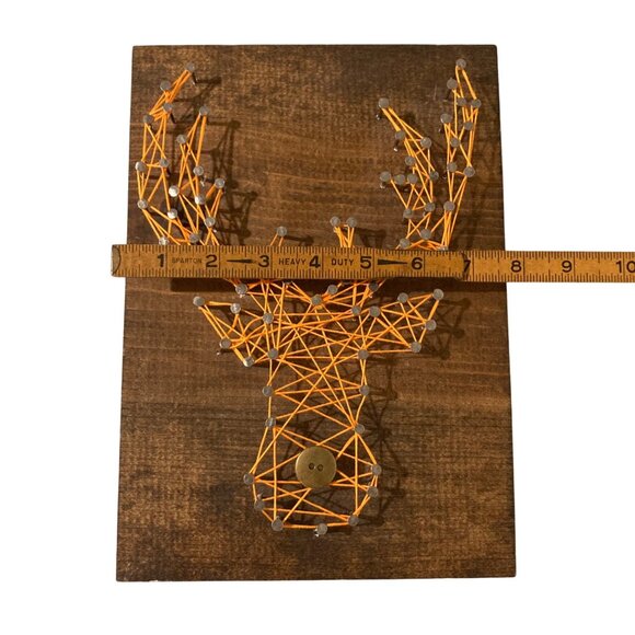 Reindeer Deer Head String Art On Wooden Plaque - Picture 4 of 5